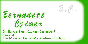 bernadett czimer business card